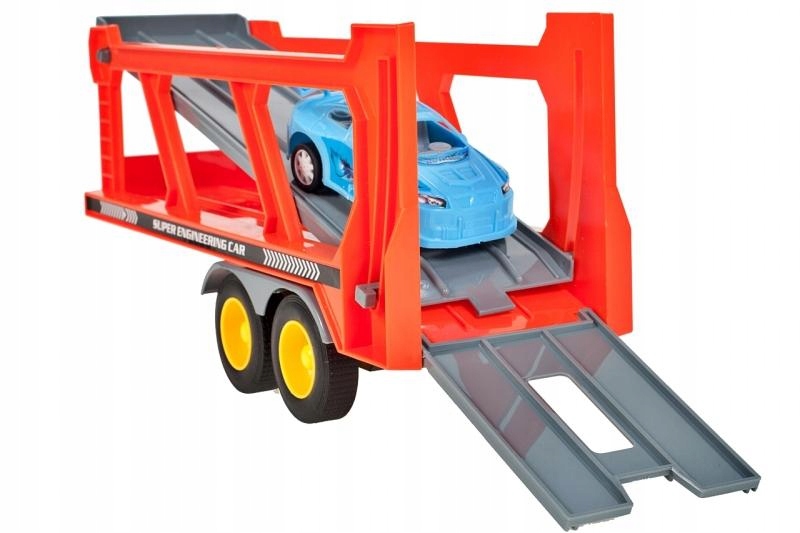 CIĘŻARÓWKA LAWETA Z Samochodami Światło Dźwięk Materiał Inny Plastik