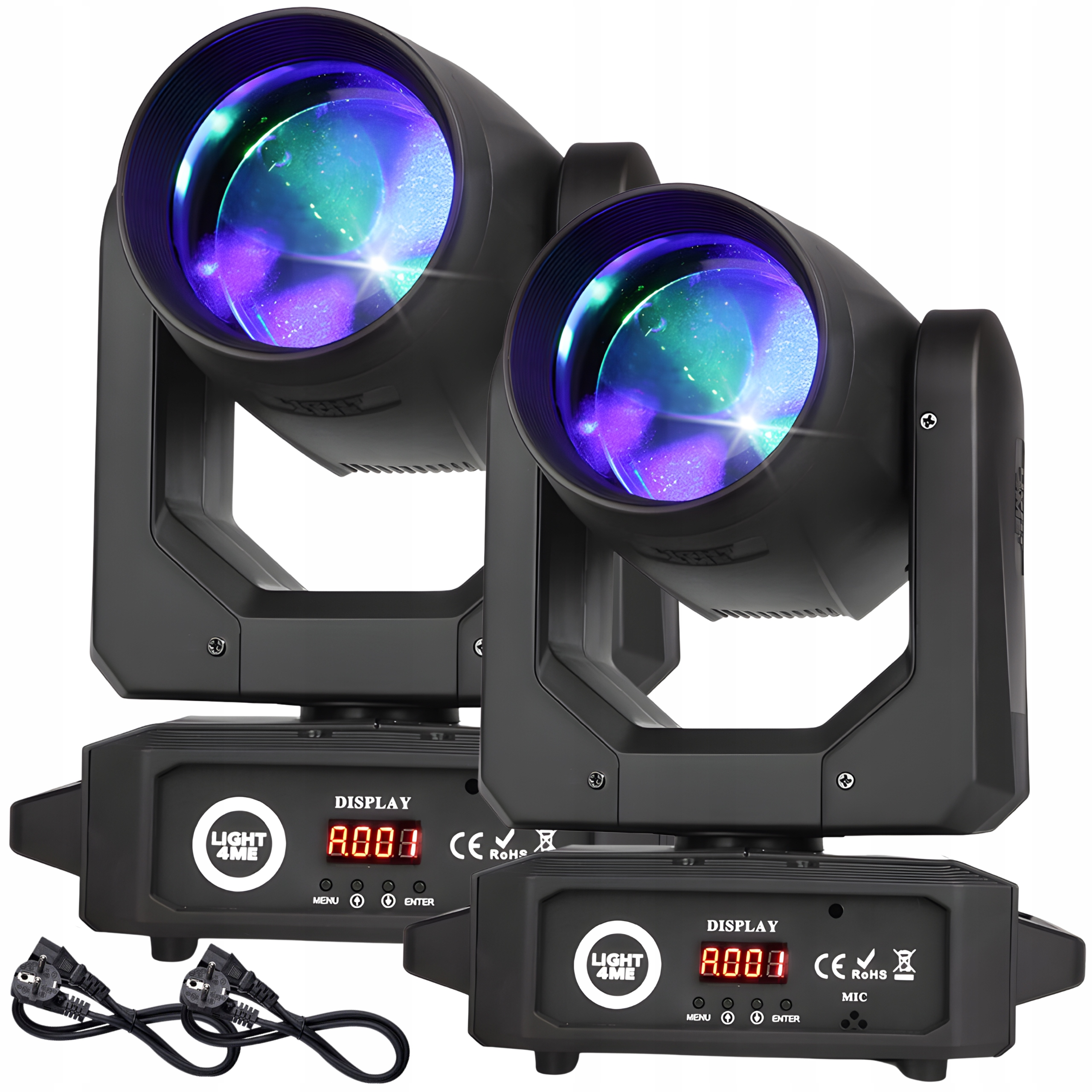 2x Pohyblivá Led Scénická Hlava Estradová LIGHT4ME Focus 150 Beam