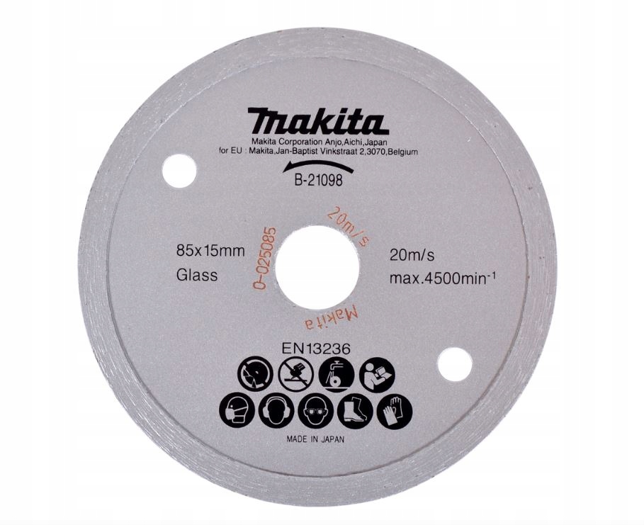 Makita Diamantová Řezací Kotoučka Na Mokré Sklo 85 mm x 1,8 x 15 mm Originál