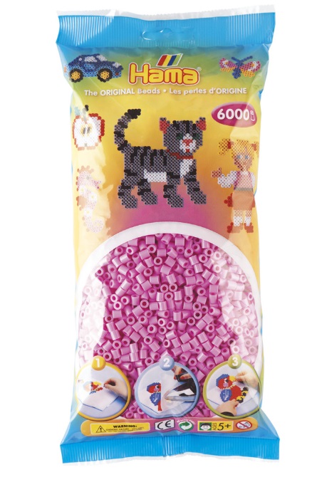 HAMA MIDI 20548 KORALIKI PASTELOWY RÓŻOWY 6 TYS.