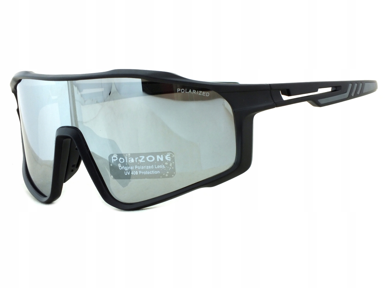 PolarZONE okulary przeciwsłoneczne Srebrne lustrzanki dla sportowców Zestaw