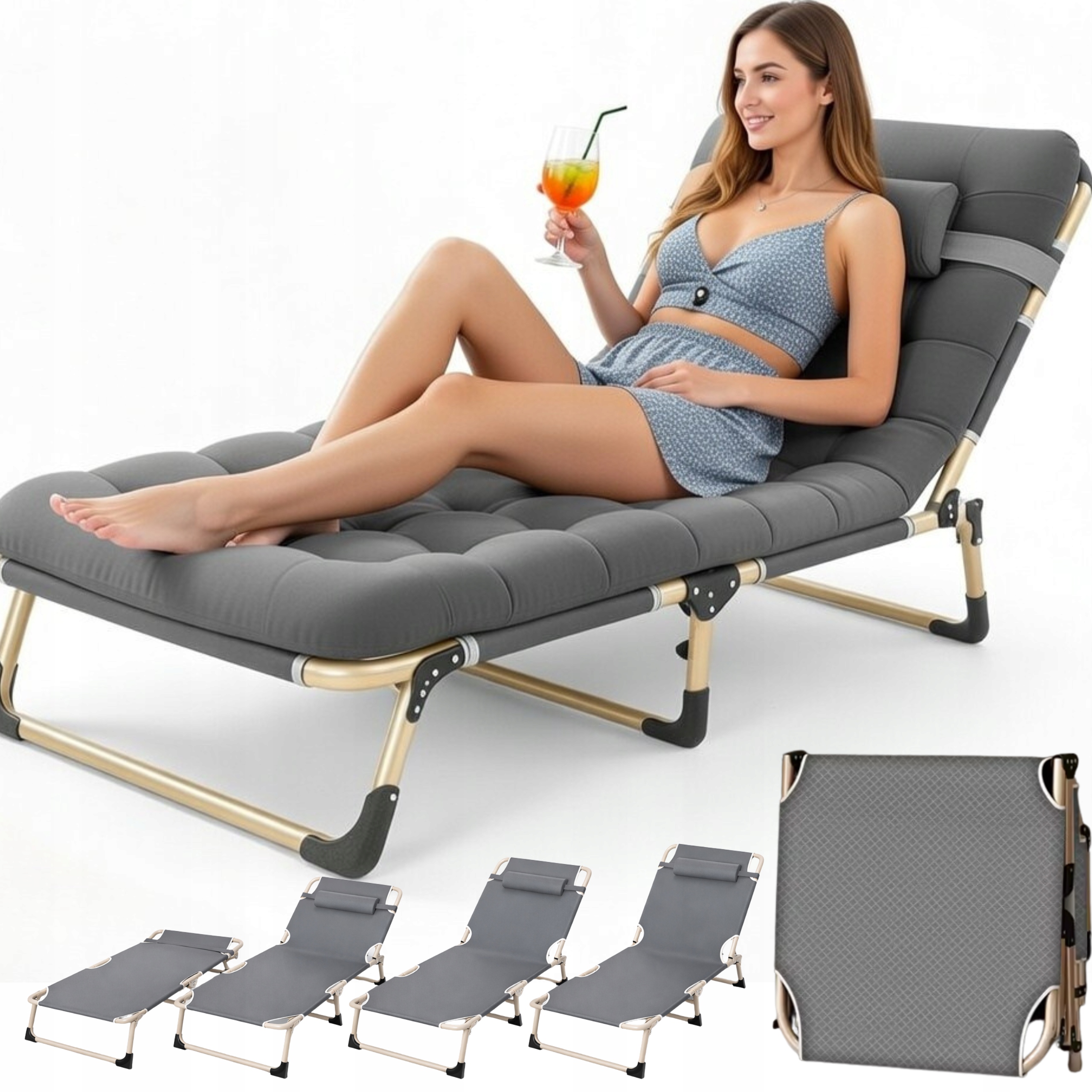 Łóżko Turystyczne Składane Polowe Kempingowe atestowane 150 kg Gp Brand