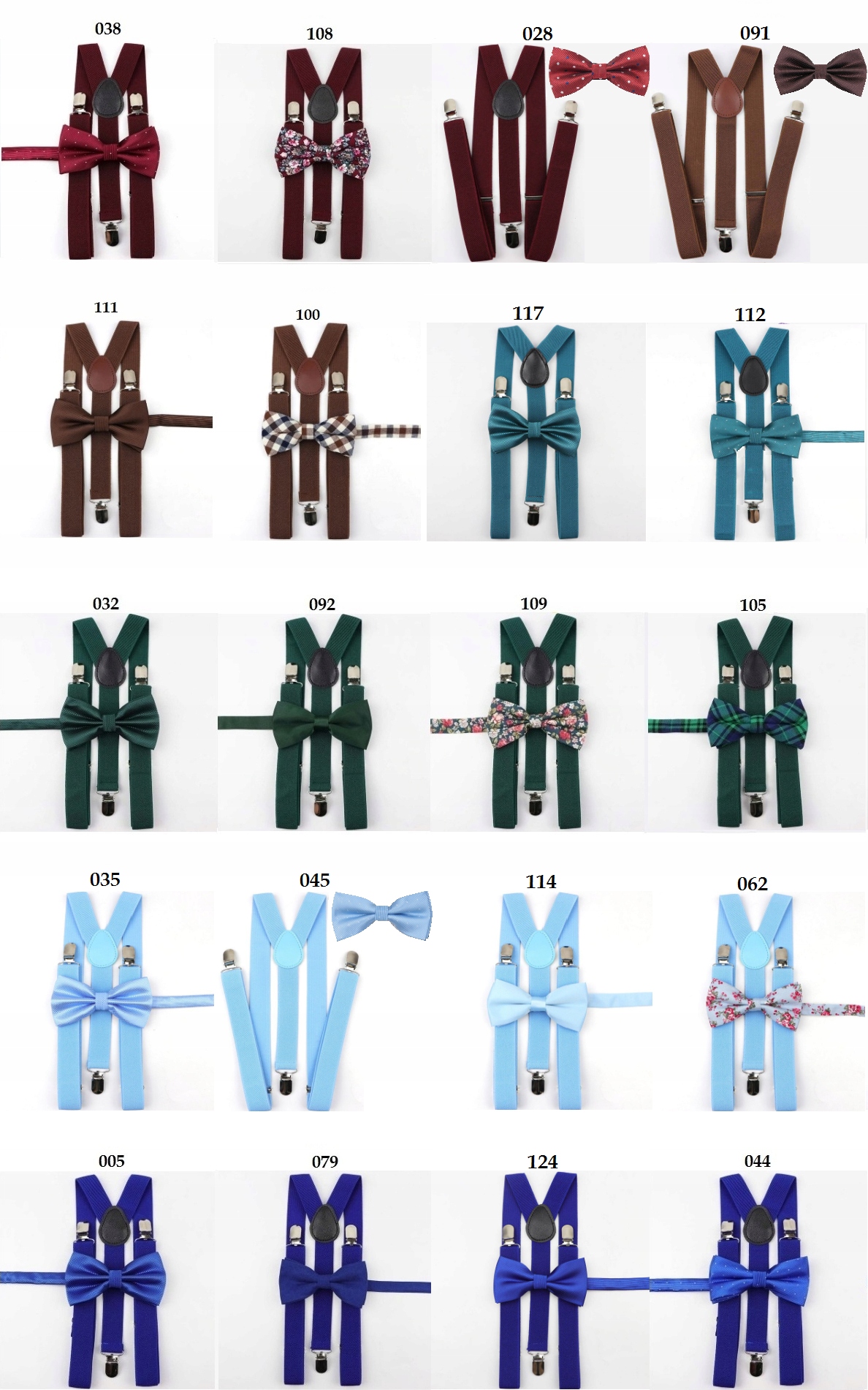 SZELKI męskie i MUCHA męska czerwona w kratę Model 104