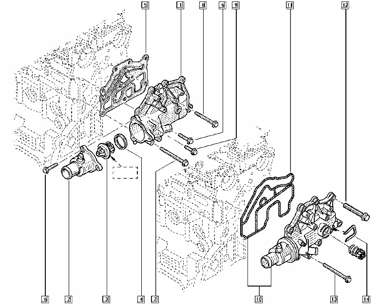USZCZELKA TERMOSTATU RENAULT 1.4 1.61 6V Numer katalogowy części 364.670