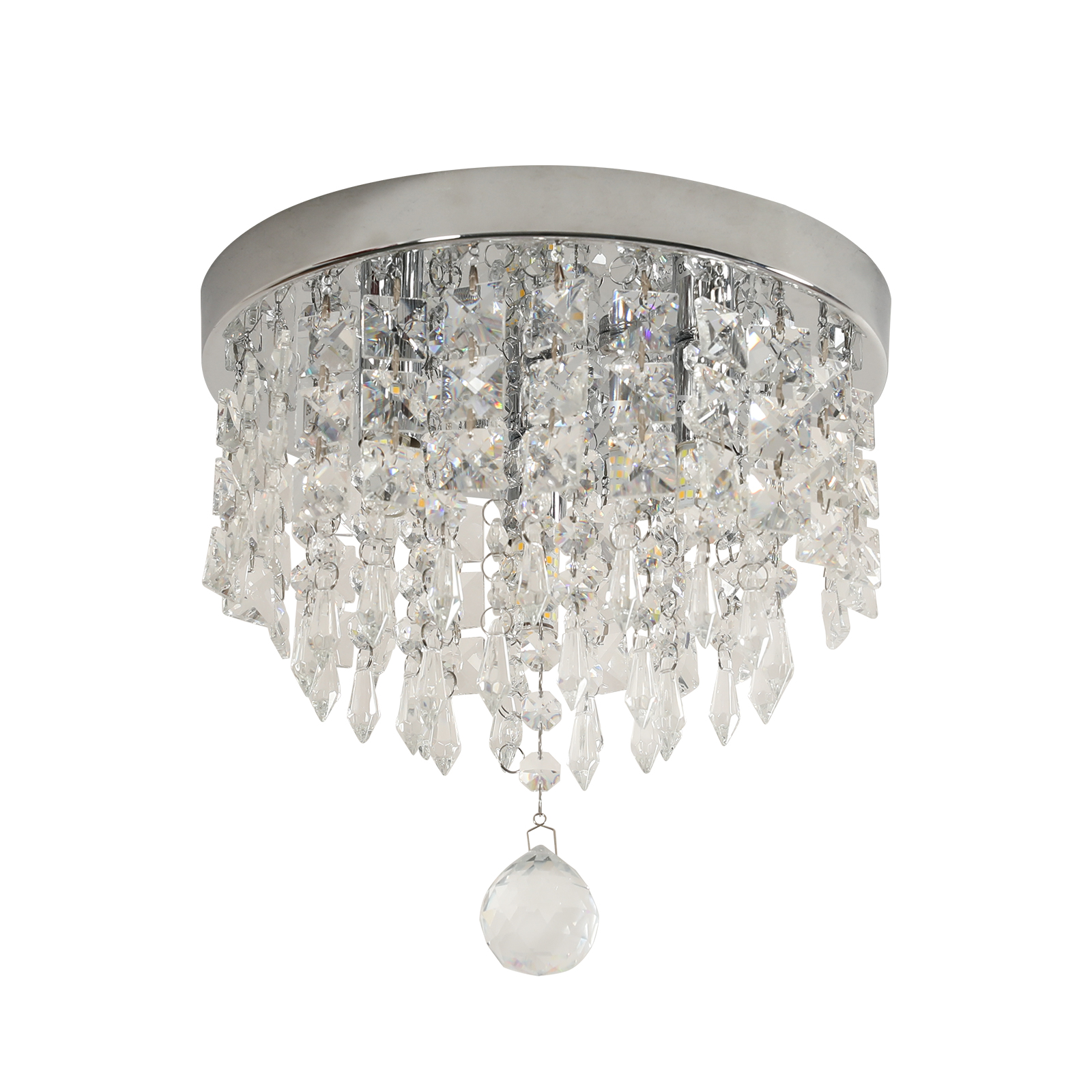 Stropní Závěsné Svítidlo Lustr Chromový Křišťálový Moderní G9x3 3000K 5W