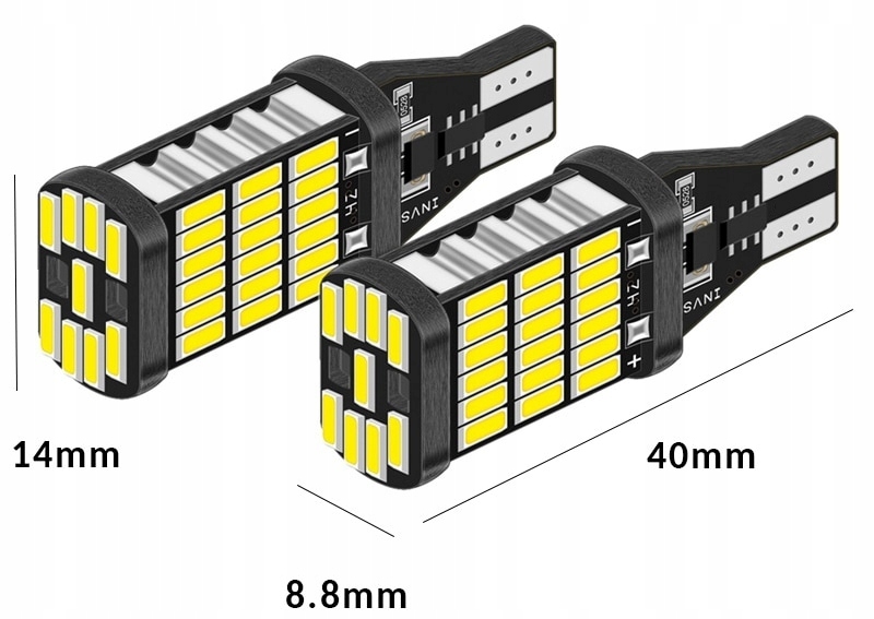 ŻARÓWKA W5W 45 LED BIAŁE POZYCYJNE ŚWIATŁO T10 Liczba sztuk 1 szt.