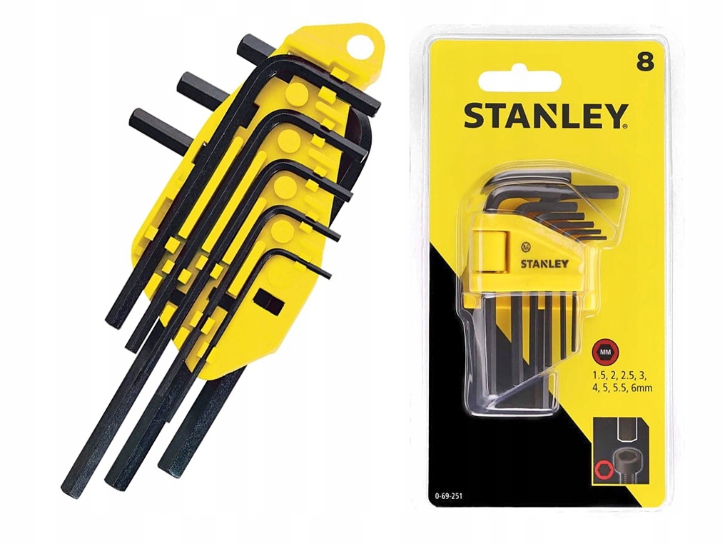 

Klucze Imbusowe Zestaw 8szt Stanley