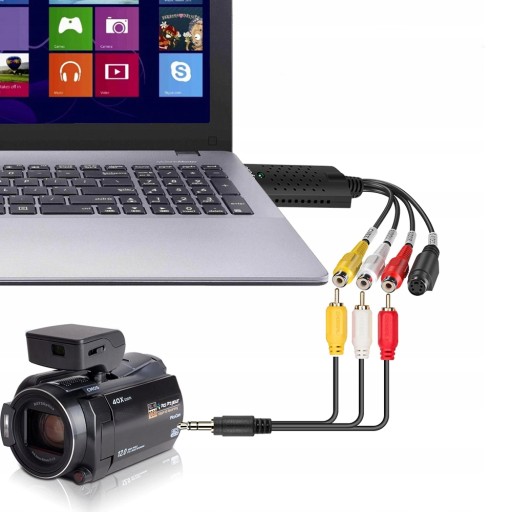 VIDEO GRABBER ZGRYWANIE Z VHS PRZEGRYWANIE DVD CD Model DC60-008