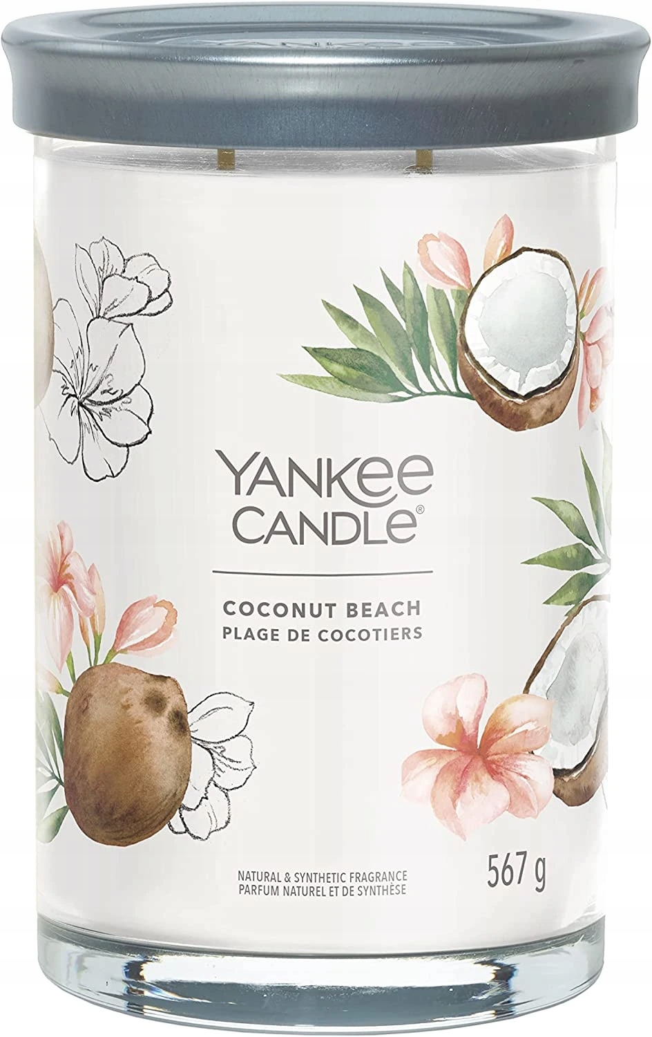 Yankee Candle vonná svíčka Tumbler ve skle velká Coconut Beach 567g