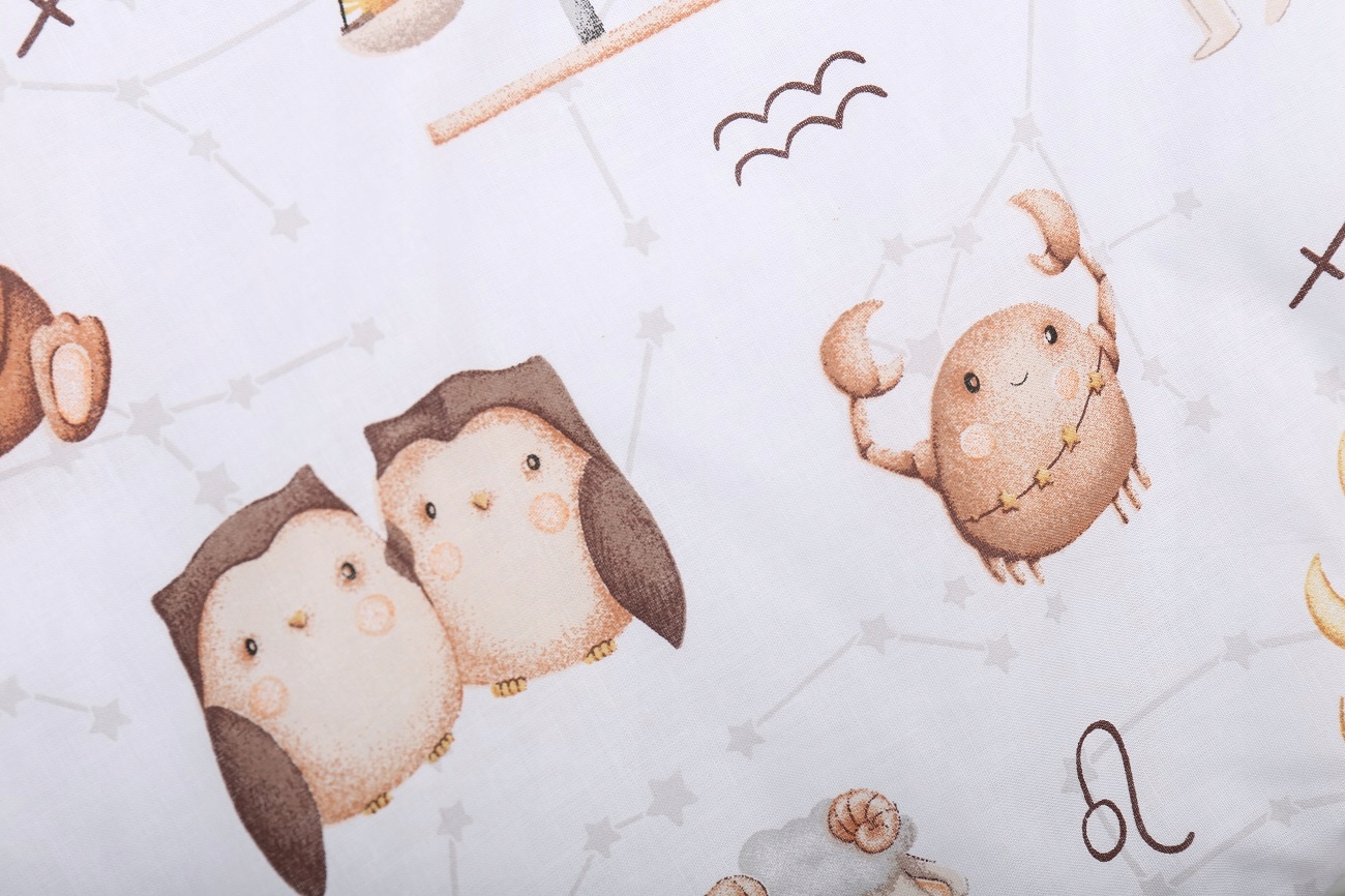 POŚCIEL DO ŁÓŻECZKA 120x60 DZIECIĘCA NIEMOWLĘCA 120X90 cm 2EL BABYMAM Kolor dominujący odcienie brązu i beżu