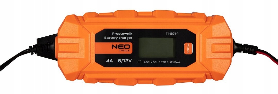NEO Prostownik automatyczny 4A/70W, 3-120Ah akumulatorów kwasowych AGM /GEL Marka Neo Tools