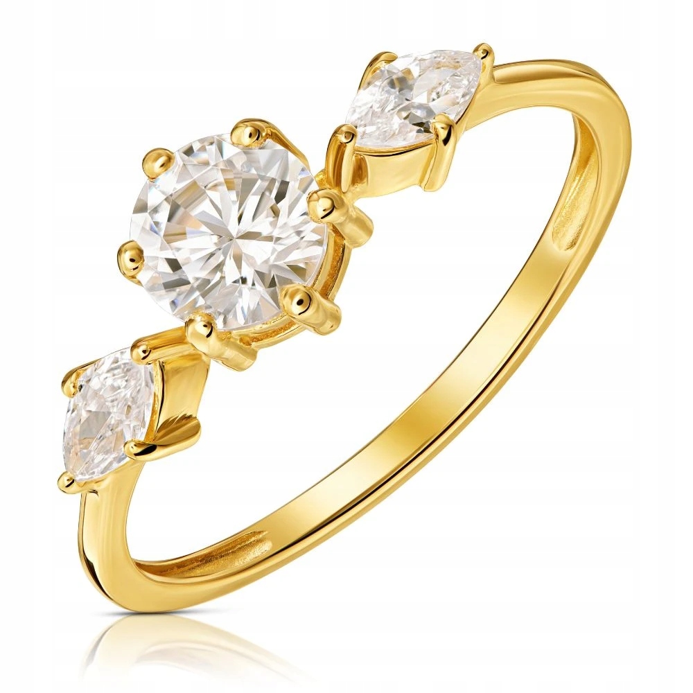 Zlatý Prstýnek Ryzosti 585 S Bílým Kamenem