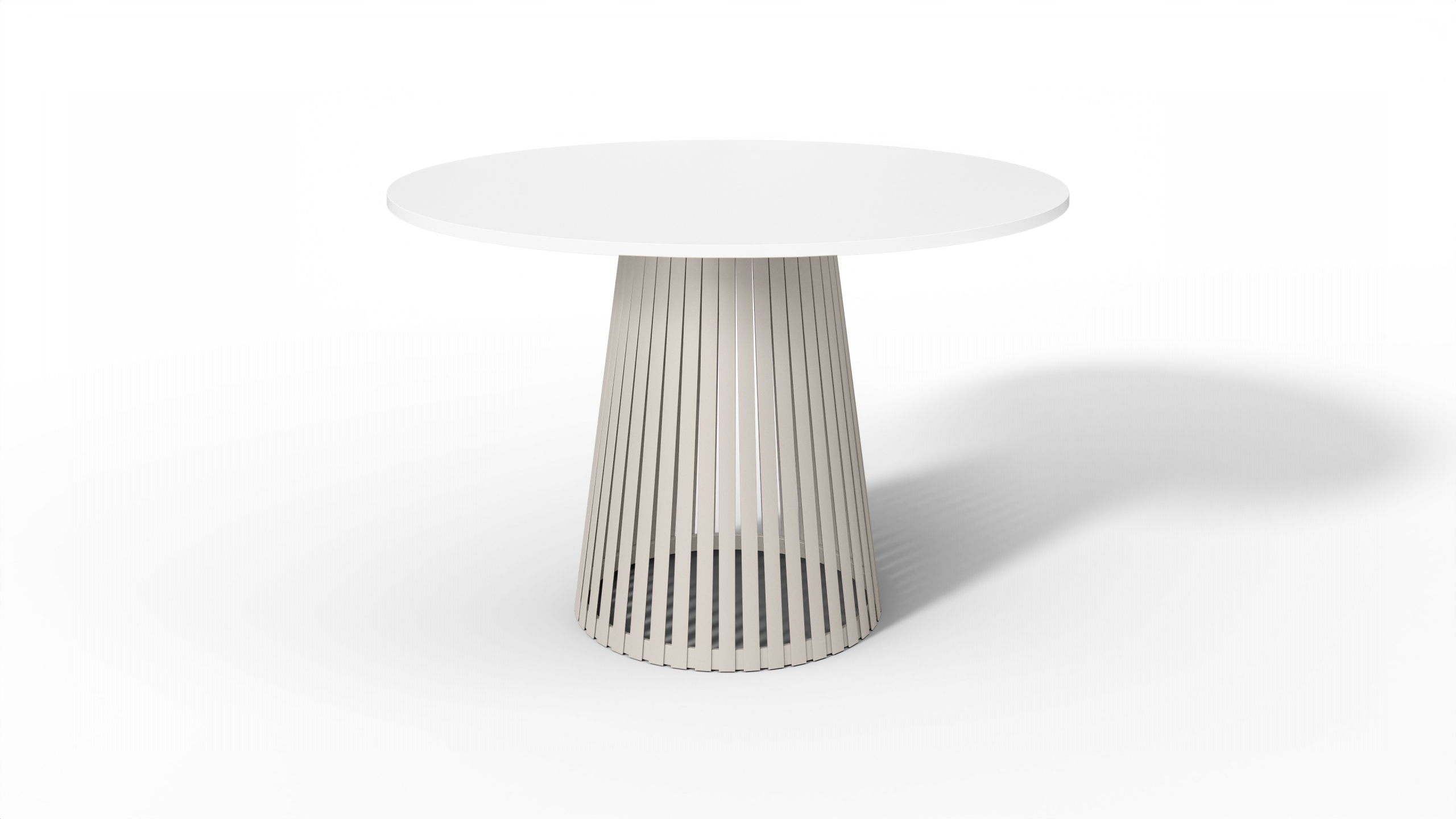 Stůl na kovové noze Kašmír, stůl Loft Bílý 90 cm, stůl do obývacího pokoje