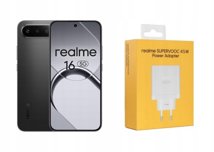 Smartfón Realme 16 5G 8 Gb 256 Gb Dual Sim Nfc čierny Nabíjačka