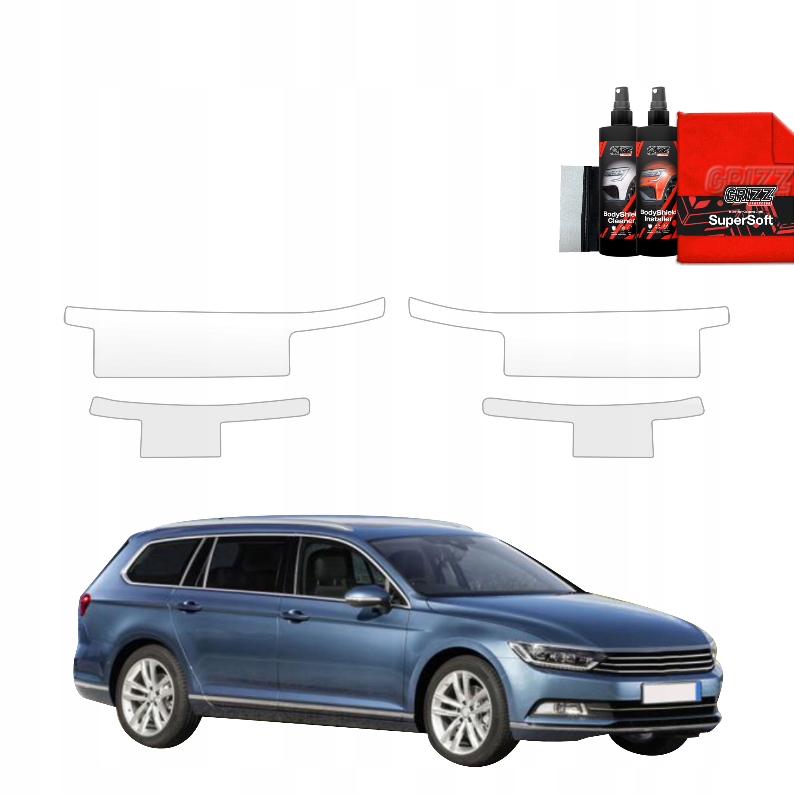 4v1 Fólie Ppf dýha na prahy pro Volkswagen Passat B8 Kombi (2014-2022)