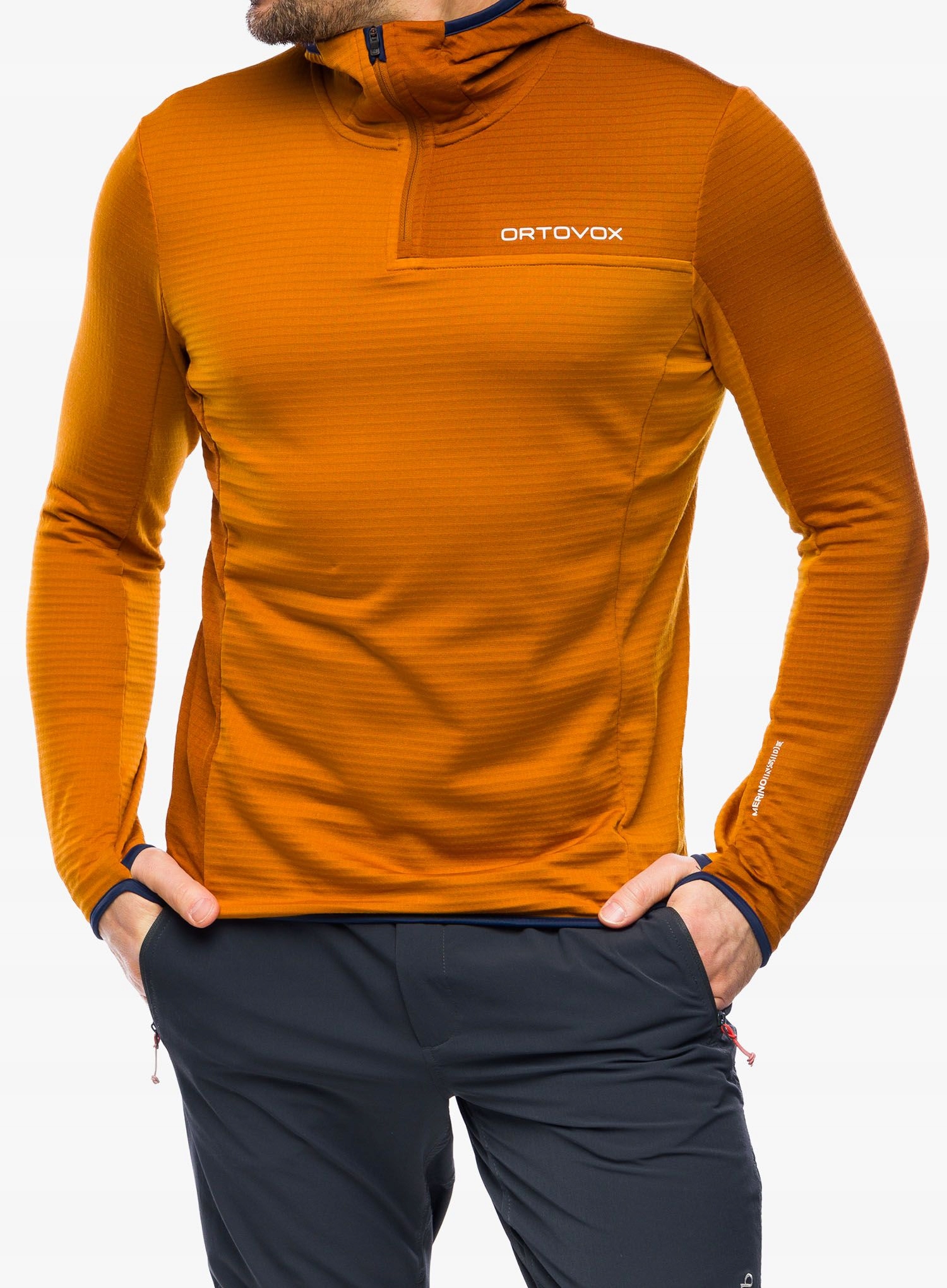 Mikina s kapucí Ortovox Fleece Light Grid Zn Hoody sly fox L
