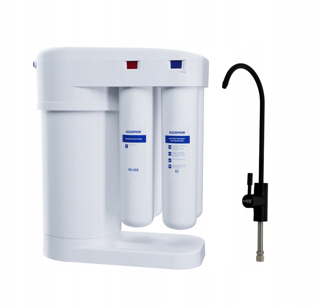 System odwróconej osmozy Aquaphor RO-101S z czarnym kranikiem