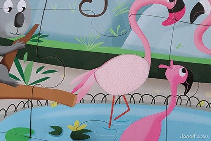 Puzzle sensoryczne Wycieczka do zoo 20 el. Janod Waga produktu z opakowaniem jednostkowym 1.12 kg