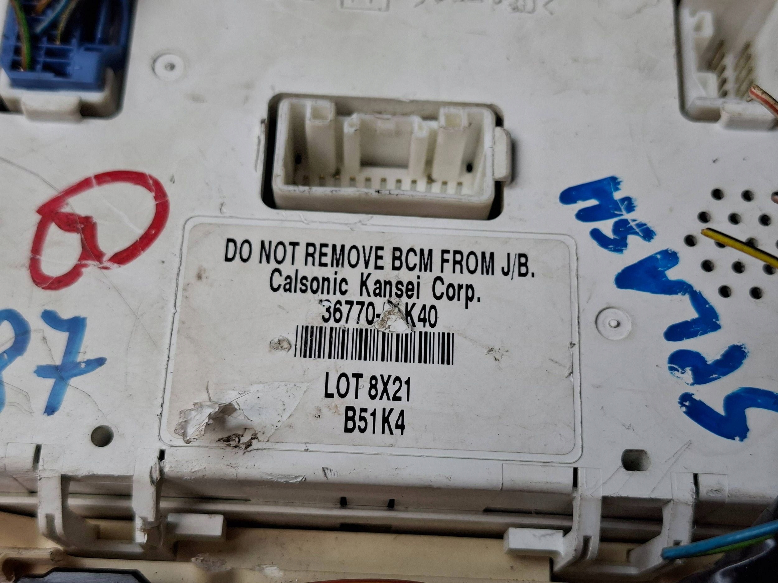 Module fusibles SUZUKI SPLASH 1.2 08- 36770-51K40