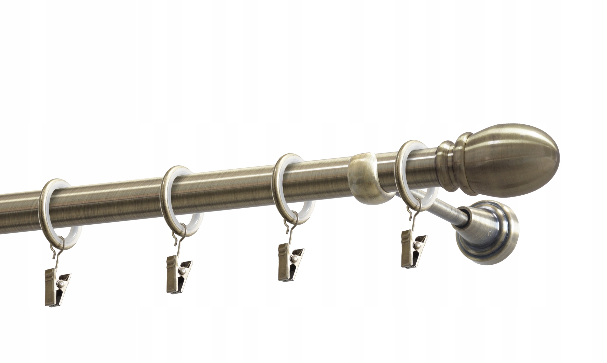 Karnisz pojedynczy mosiądz 19 mm 320 cm