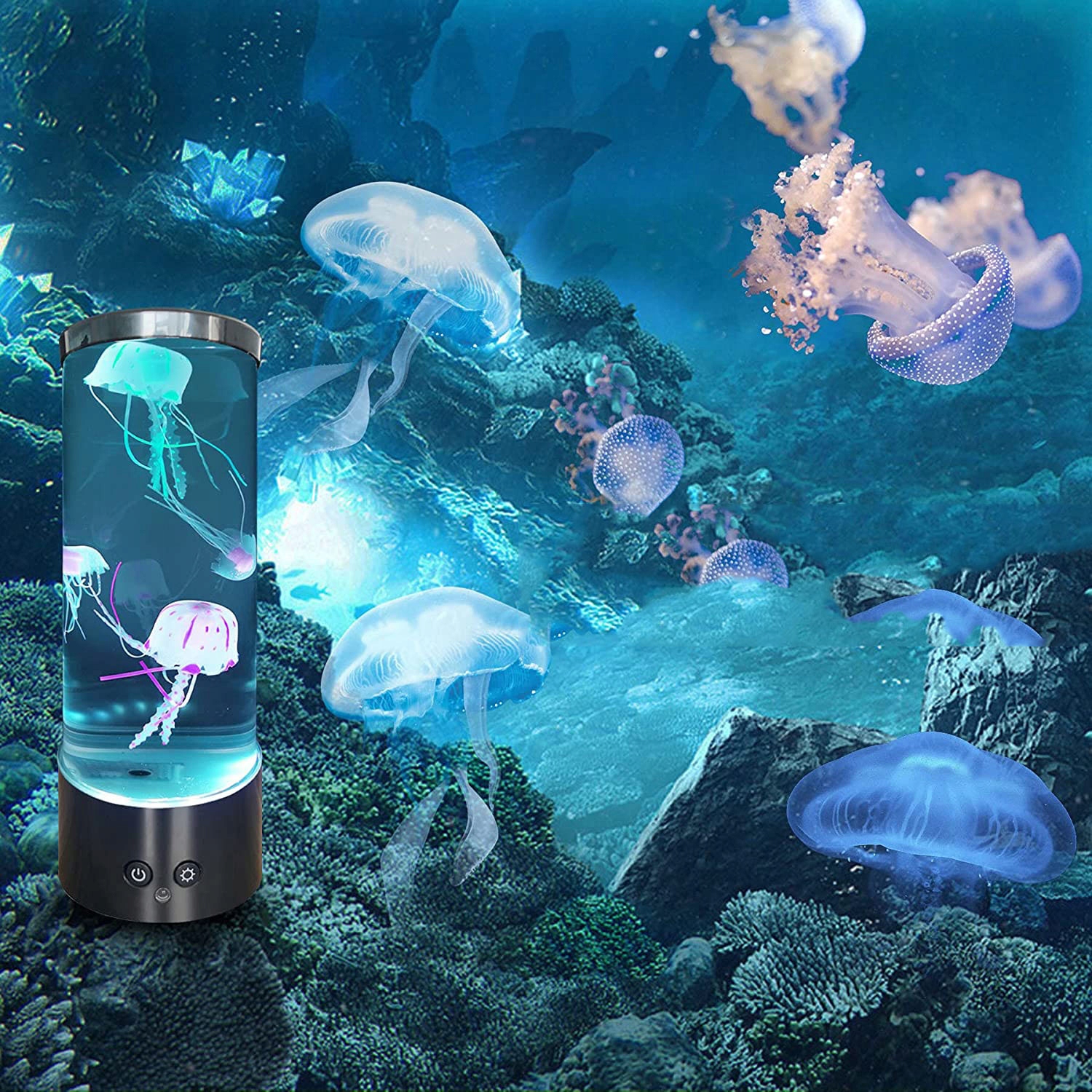 LAMPA LED MEDUZA, ŚCIEMNIALNA LAMPKA NOCNA 17 KOLORÓW Z PILOTEM Kod producenta Lampa LED dekoracyjna