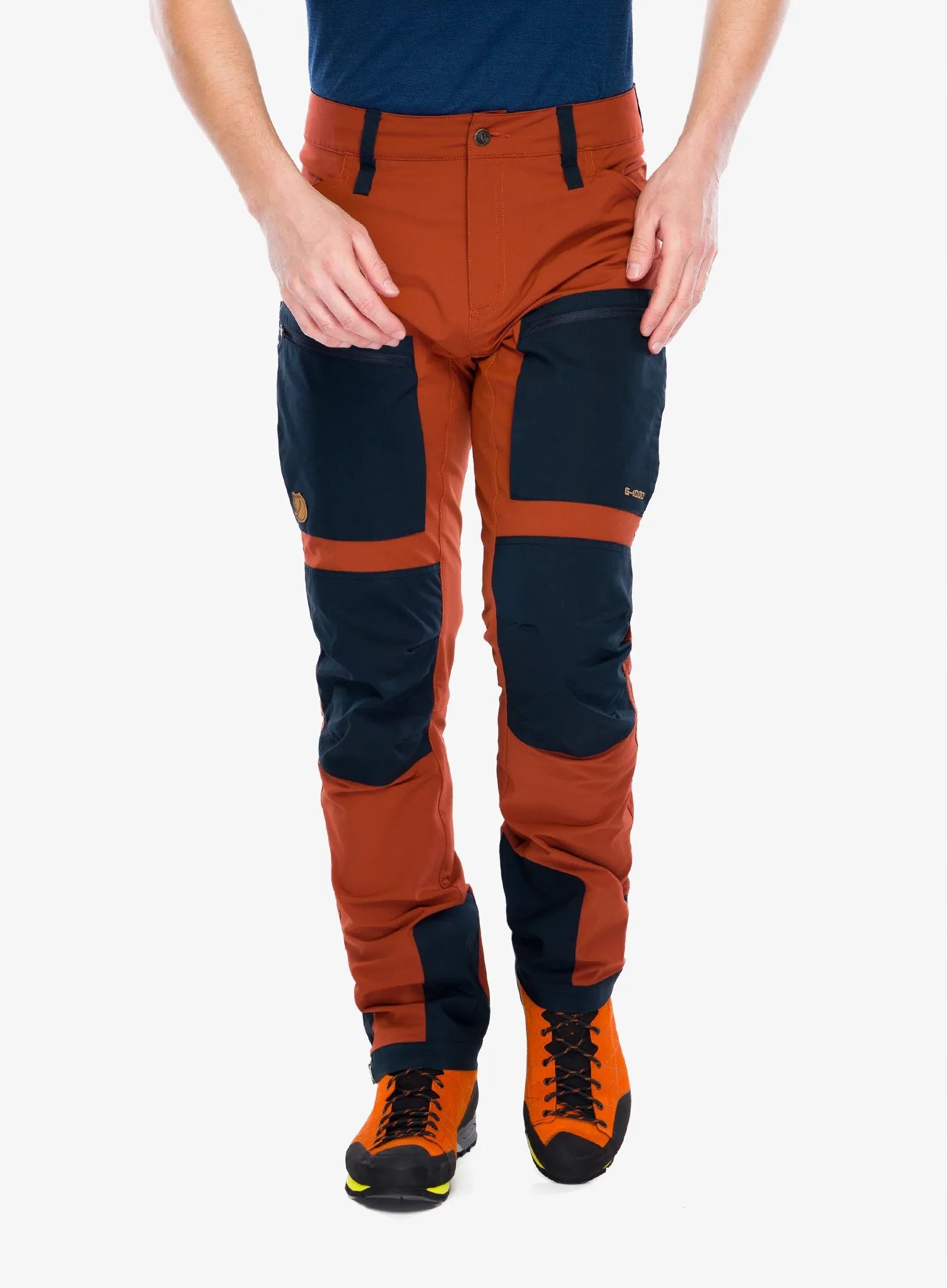 Spodnie Fjallraven Keb Agile Trousers autumn leaf/dark navy S