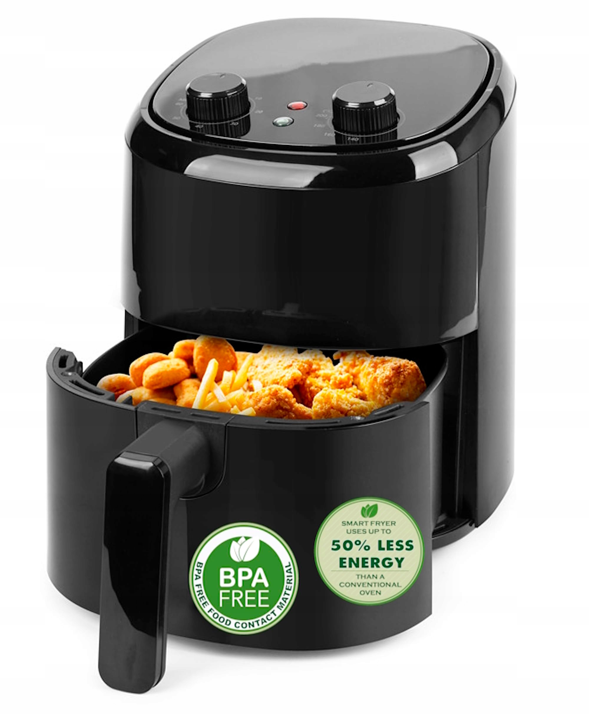 EMERIO Frytkownica Beztłuszczowa AirFryer 2,2L 1000W Zdrowe Smażenie — miniatura 2