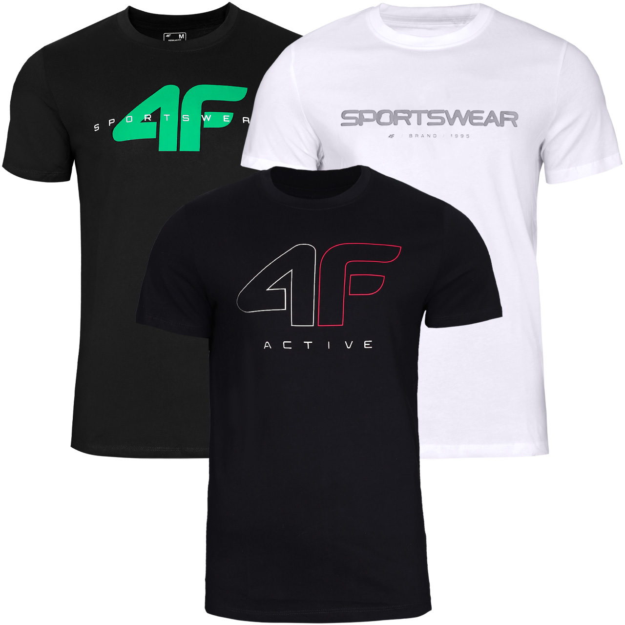 Koszulka Męska 4F komplet 3 szt. T-shirt Podkoszulek zestaw TZ28 L