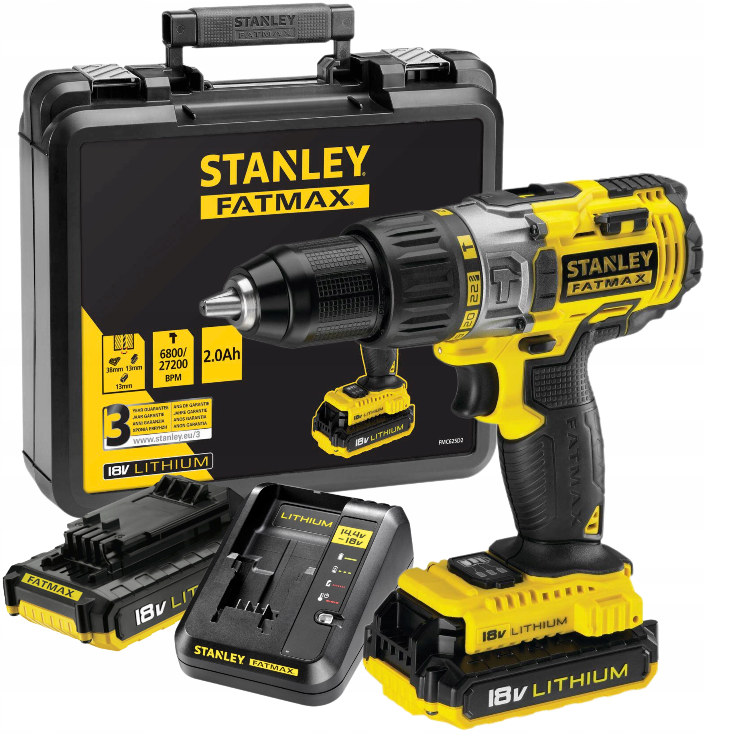 

FMC625D2 Wkrętarka Z Udarem 18V 2x2Ah Stanley