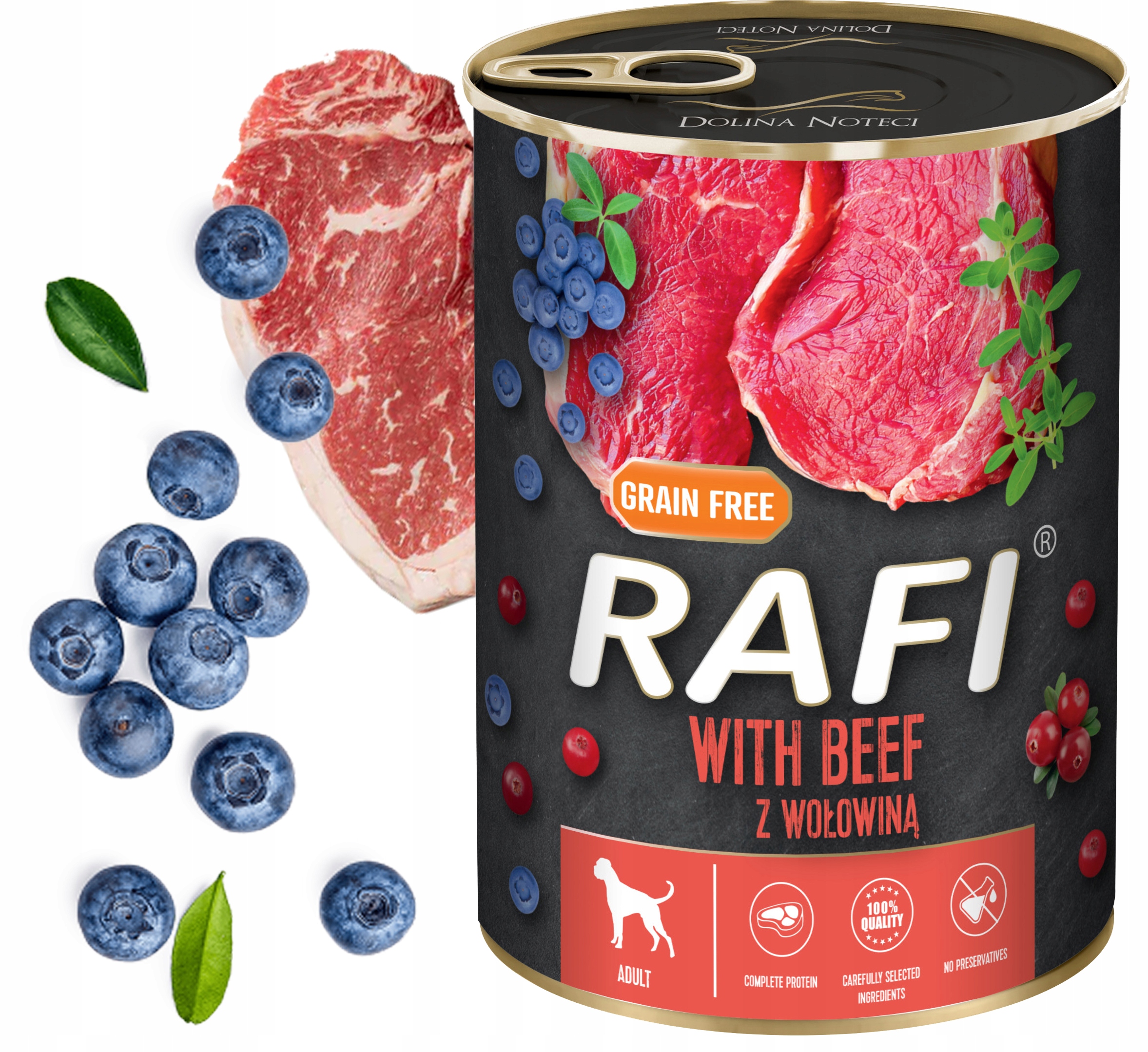 Zestaw 48x400g Karma Mokra Dla Psów RAFI MIX Smaków (Jagnięcina, Wołowina)