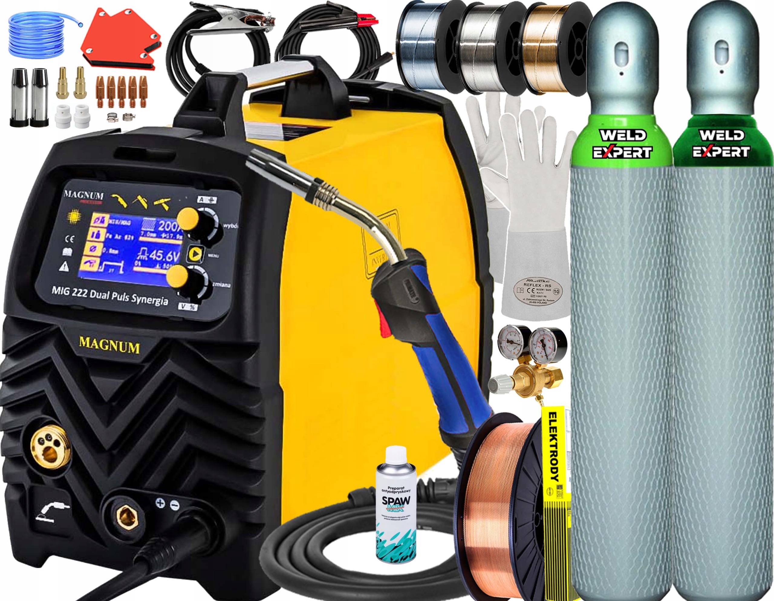 НАПІВАВТОМАТИЧНИЙ ЗВАРЮВАЛЬНИЙ АПАРАТ MAGNUM MIG 222 SYNERGIA DP