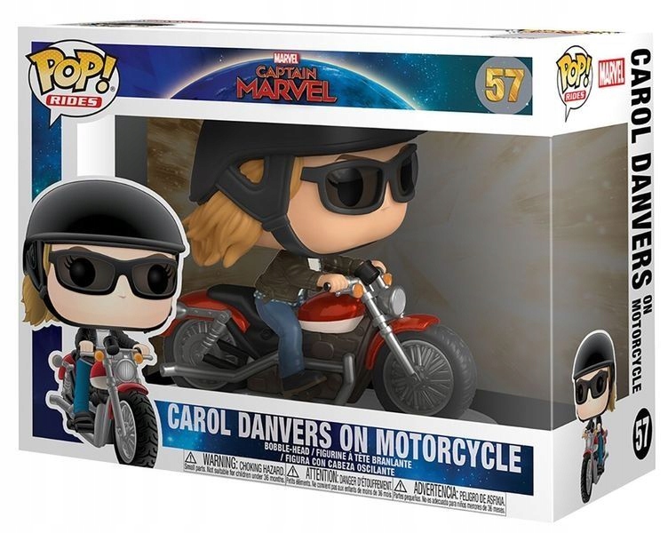 Funko Pop! 57 Ride: Marvel Captain Marvel Carol Danvers on Motorcycle
