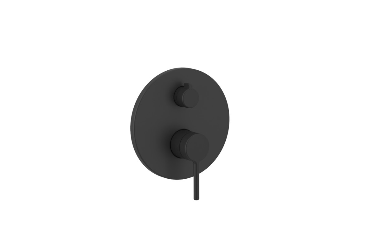 Pi 2-funkčná podomietková batéria Black Mat pre vaňu a sprchu