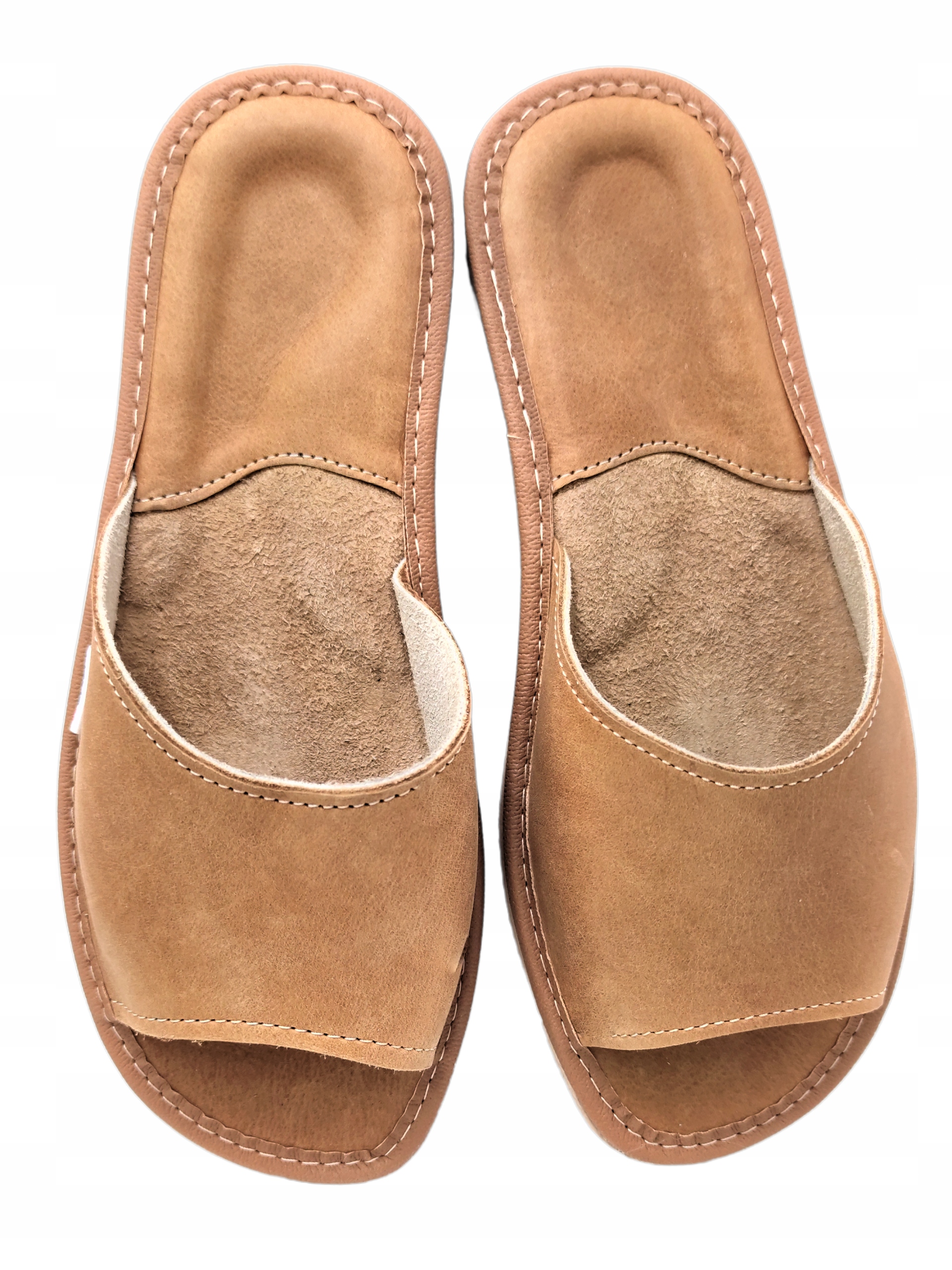 KAPCIE DAMSKIE SKÓRZANE PANTOFLE CIAPY LACZKI BRĄZ LEKKIE KLAPKI SKÓRA BABA EAN (GTIN) 5903858482552