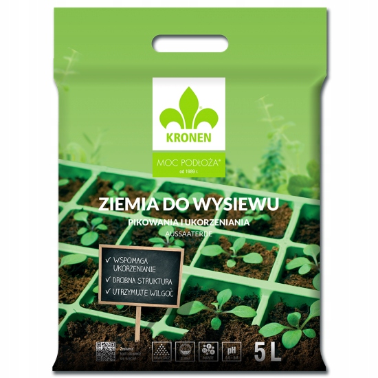 

Podłoże Ziemia Do Wysiewu I Pikowania Kronen 5L.