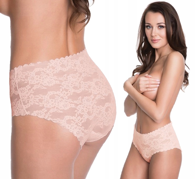 

Julimex Figi Bellie Maxi Koronkowe Beż Wyższe XL
