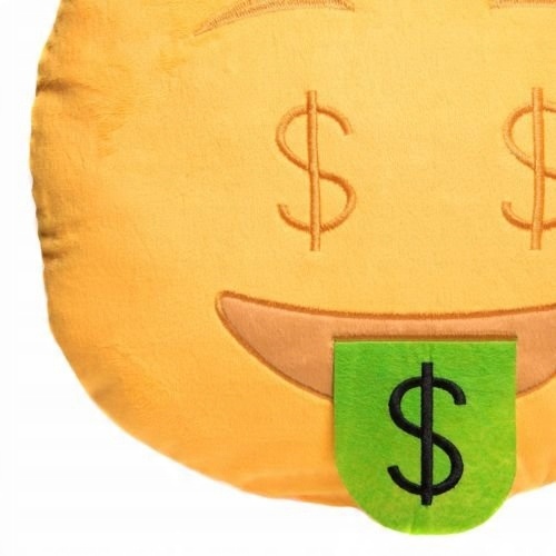 

Poduszka Jasiek Emotikon Przytulanka Emoji Dolar $