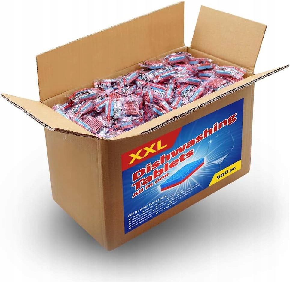 Tablety do myčky 12v1 citronové 500ks vidaXL netoxické