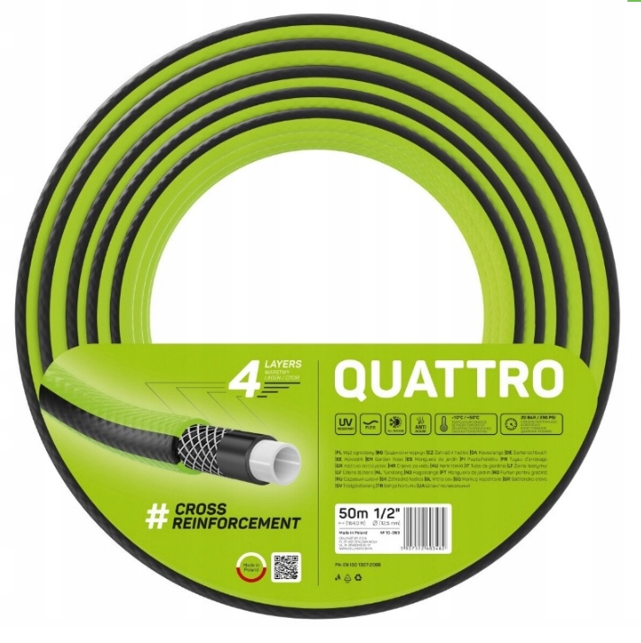 

Cellfast 10-063 Wąż Ogrodowy Quattro 1/2" 50m