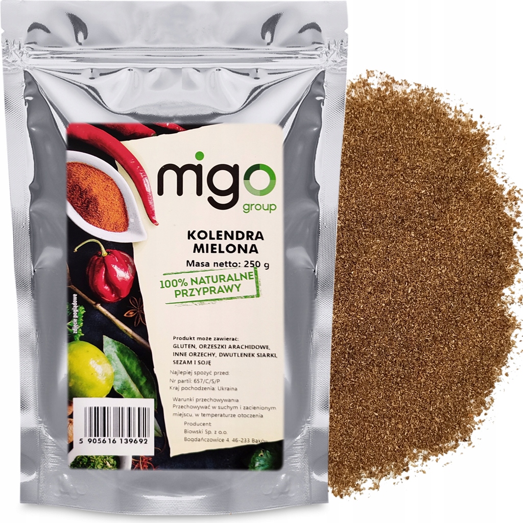 6 x MIGOgroup, Koriandr mletý, koření – 250 g – MIGogroup