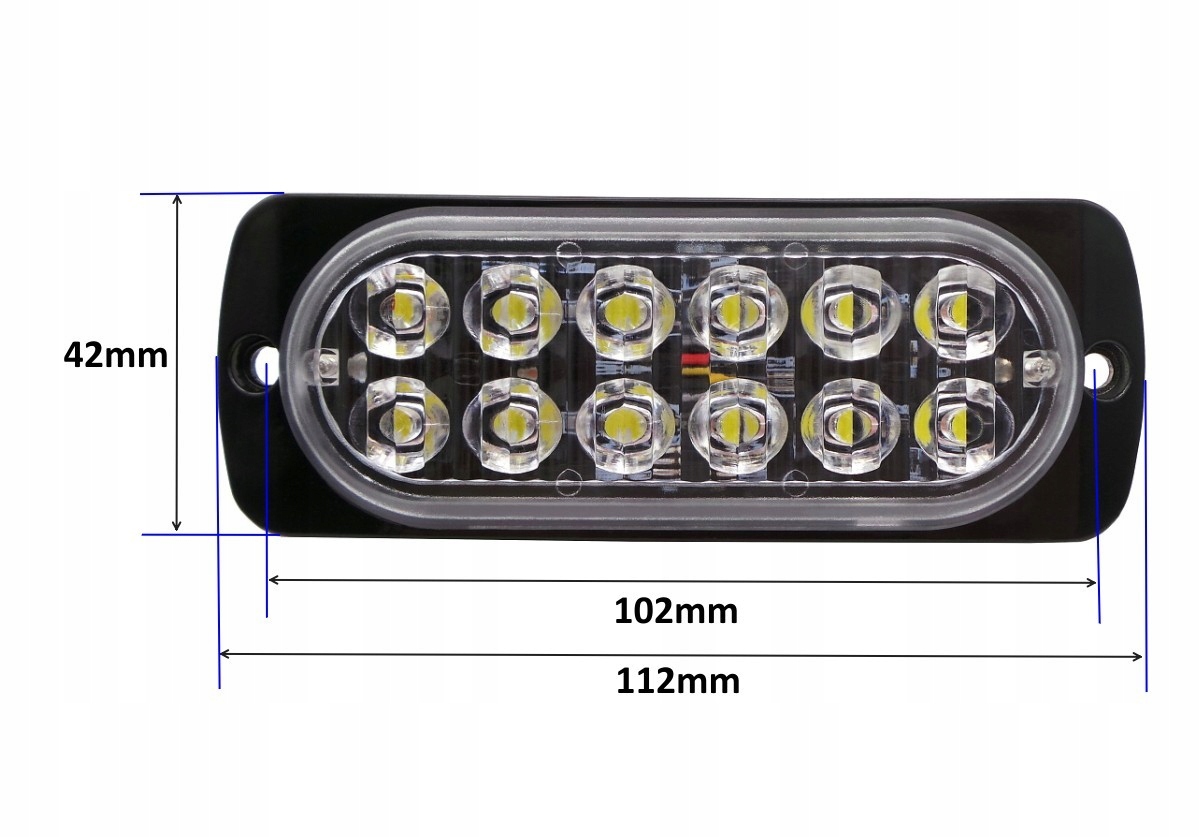 Lampa tylna 12 LED mocna 12V-24V mała Czerwony Źródło światła LED