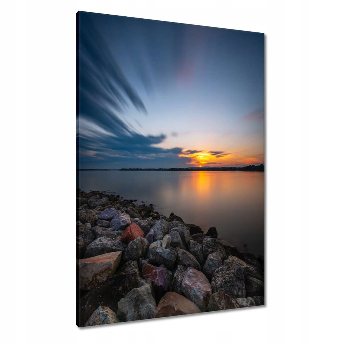 Obrazy 70x100 Kamenná pláž jezero