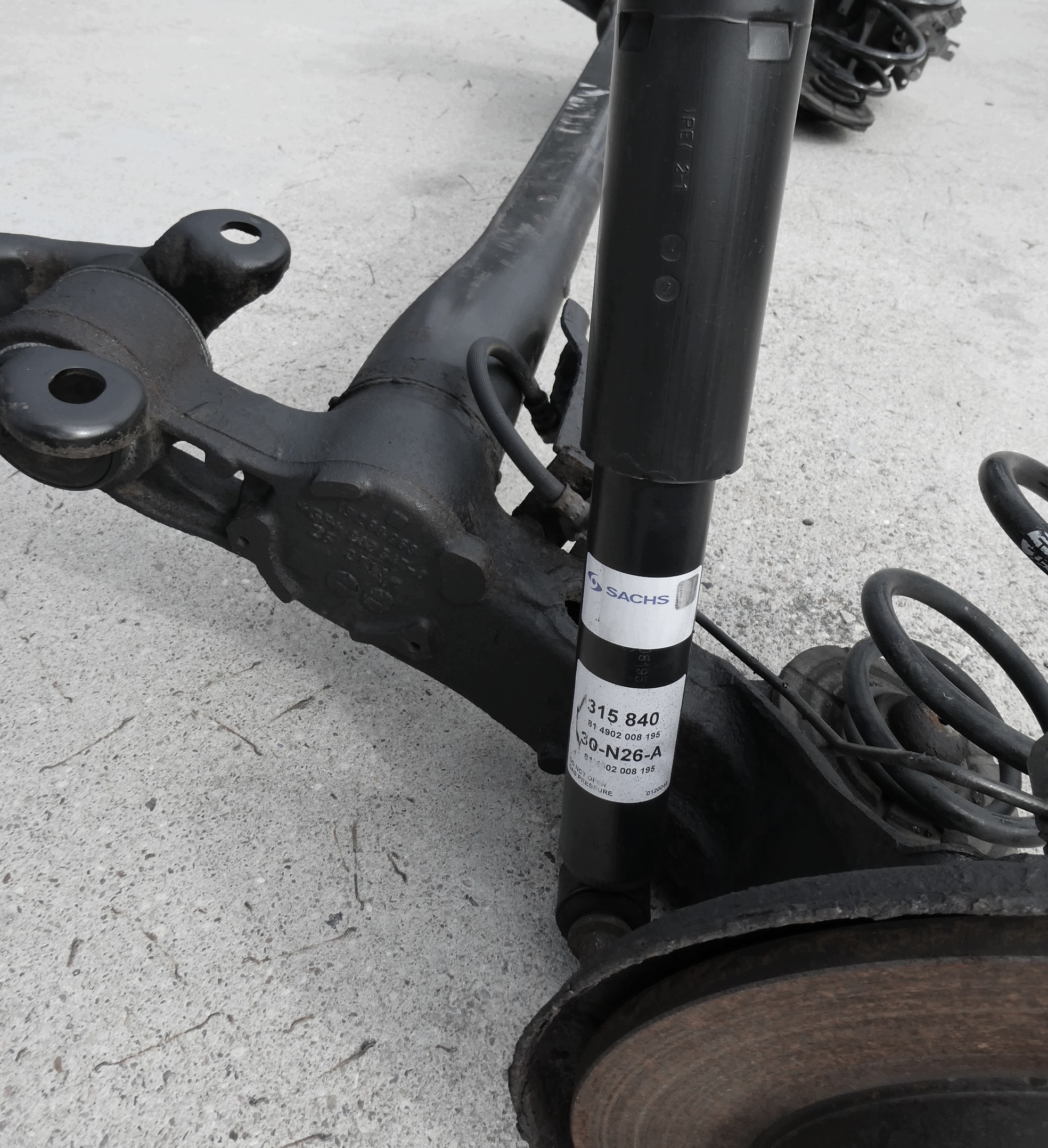 sususpension rear part axis sider OPEL MERIVA B