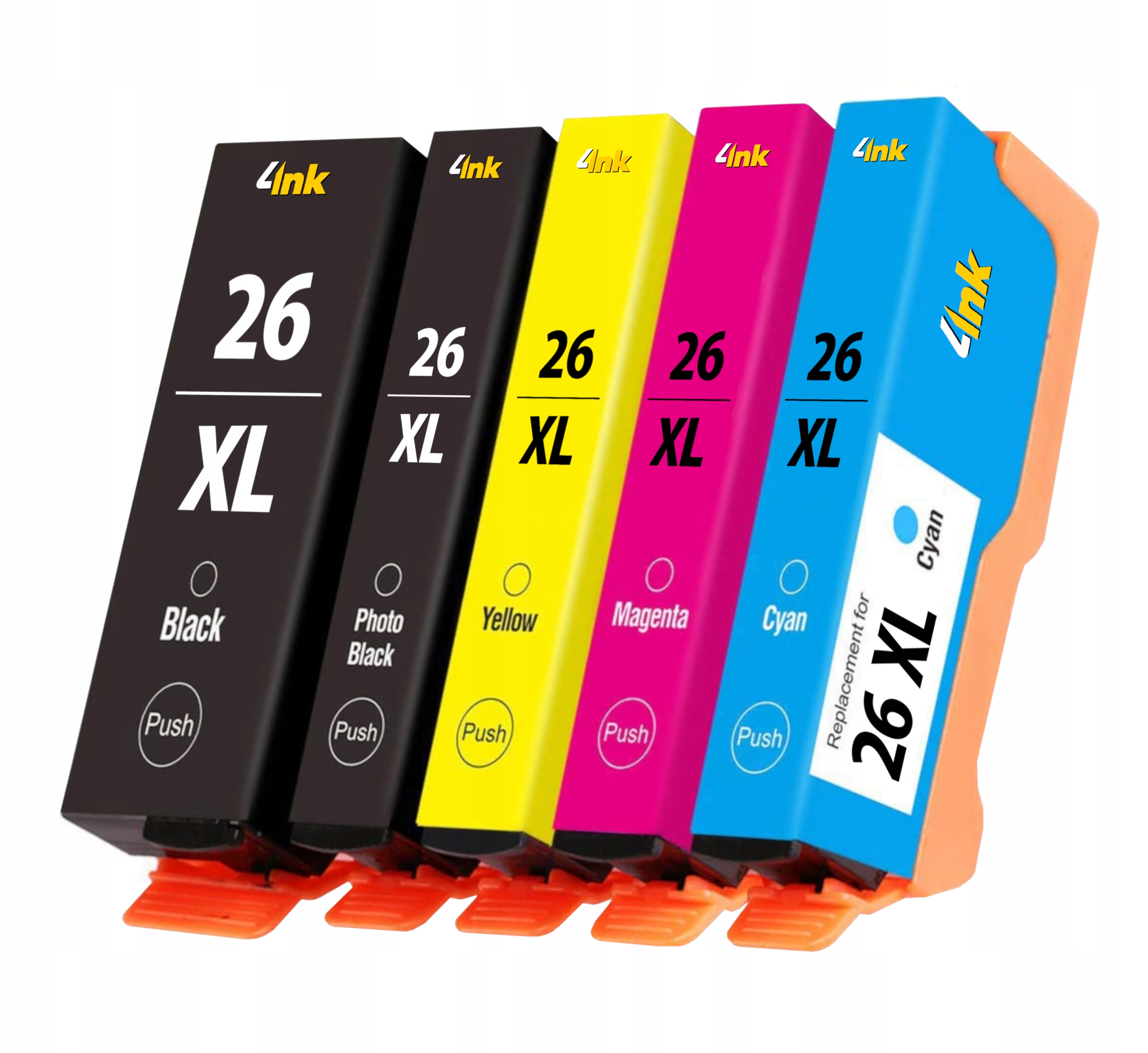 

5x Tusze 26 XL Do Epson XP510 XP600 XP605 XP610