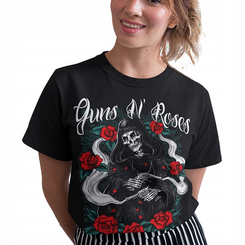 DAMSKA KOSZULKA HORROR/ROCK GUNS N ROSES REAPER