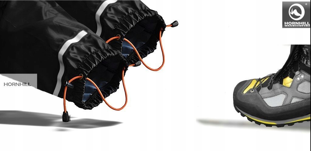 Przeciwdeszczowe LEKKIE spodnie HORNHILL STEP M/L Kolor dominujący czarny