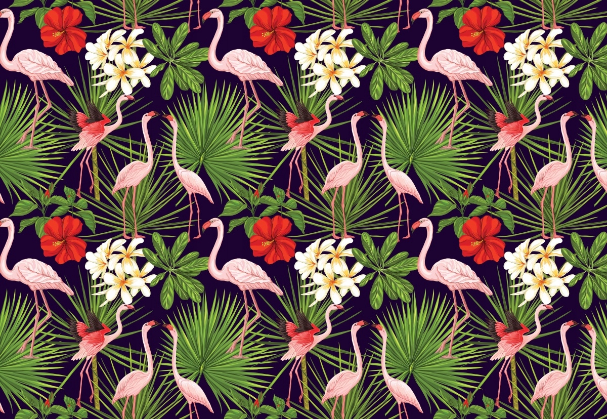 

Fototapeta Flizelinowa Flamingi Rośliny 152x104