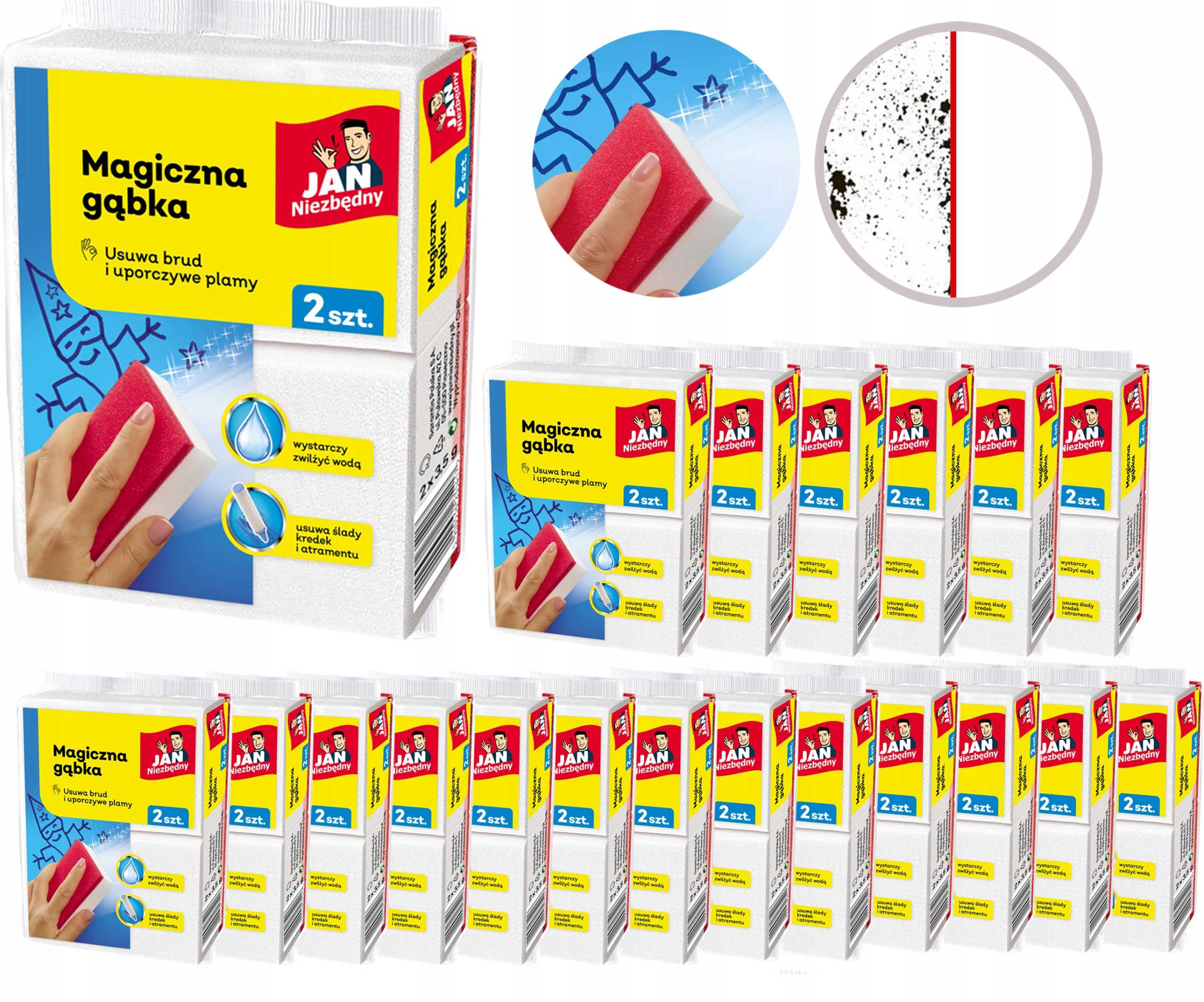 Levně Jan Niezbędny Kouzelná Houbička Pro Čištění Bez Chemie A Melaminových Skvrn