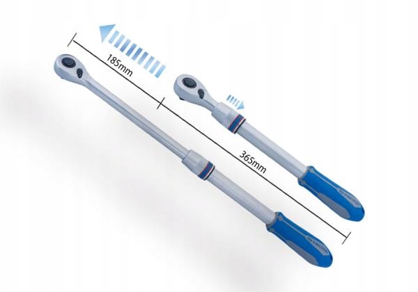 King Tony Grzechotka teleskopowa 1/2 pokrętło 90zę