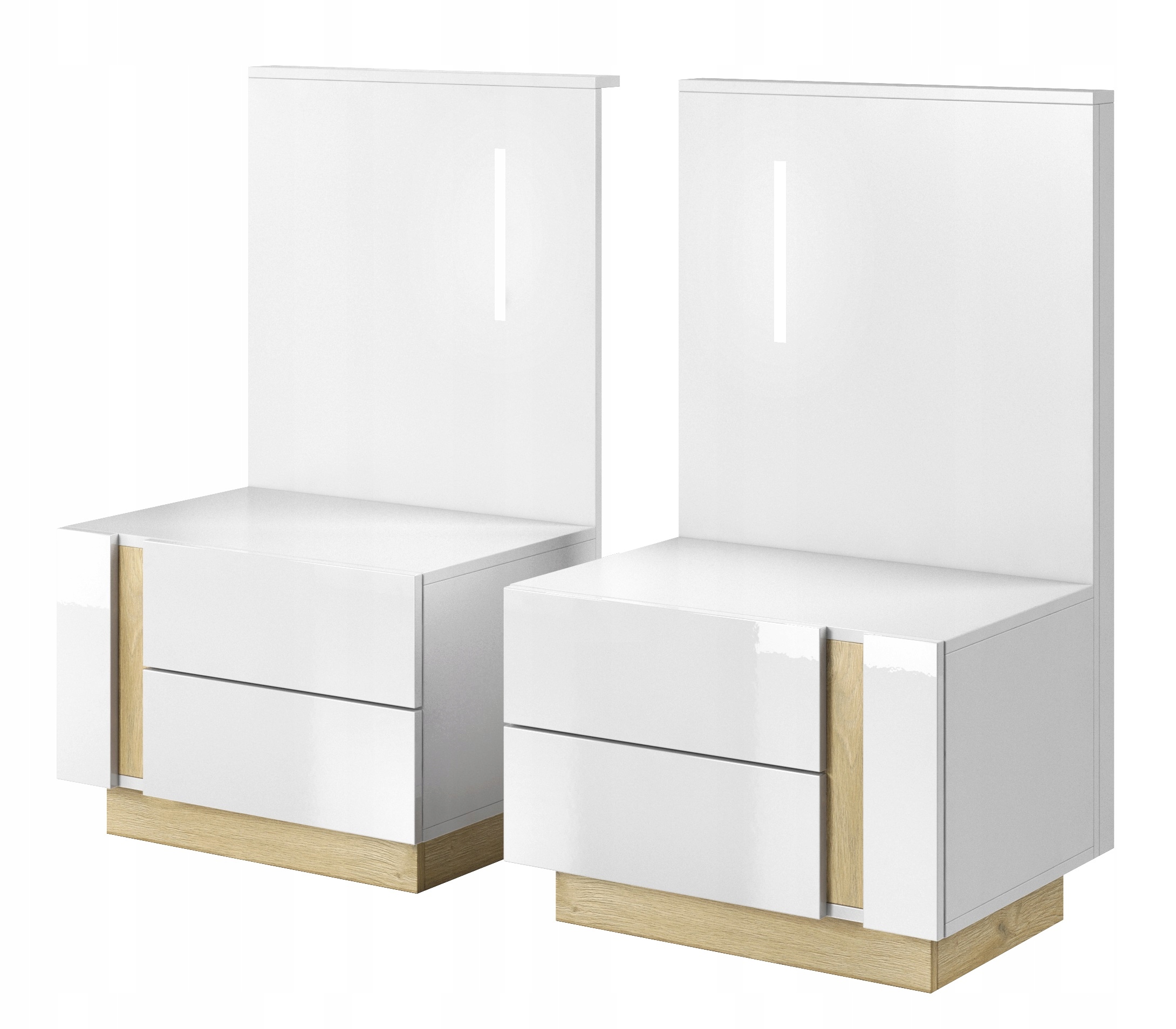 Szafki nocne stoliki ARTI + oświetlenie LED